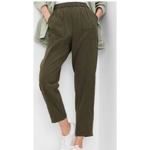 Gap High Rise Tencel Pull on pants Olive Night Size XXL